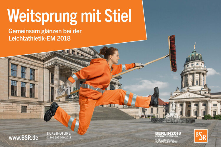 Weitsprung mit Stiel - Plakat