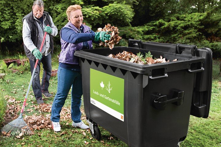 Tonne für Laub- und Gartenabfälle