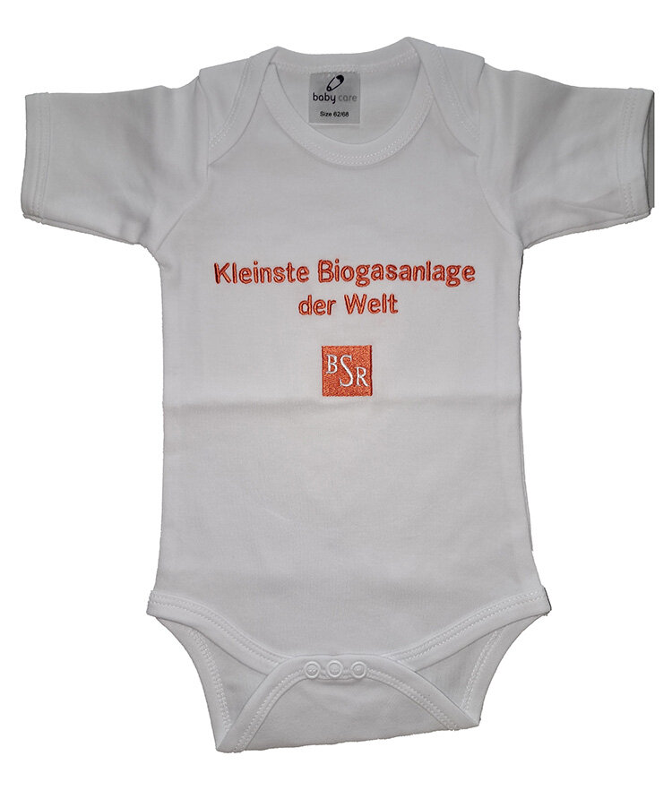 Babybody kurzarm,kleinste Biogasanlage