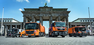 BSR-Fahrzeuge vor dem Brandenburger Tor