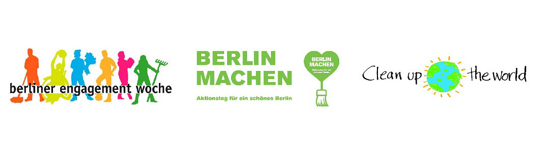 Partnerlogos Berliner Engagementwoche, wirBerlin, CleanUp the World