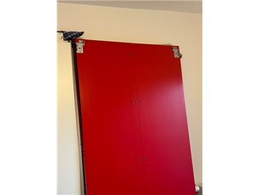 Abbildung: Pax Schiebetüren 100 x 236 cm,rot 2 Stück