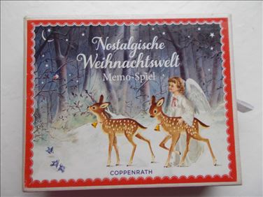 Abbildung: Unbespieltes Memory-Spiel mit Weihnachtsmotiven