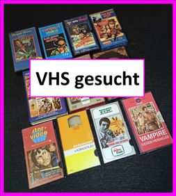 Abbildung: SUCHE alte Videokassetten Videothek VHS Betamax Video 2000
