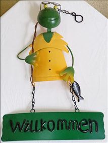 Abbildung: Türschild Willkommen