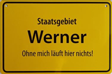Abbildung: Hartplaste-Postkarte Staatsgebiet Werner
