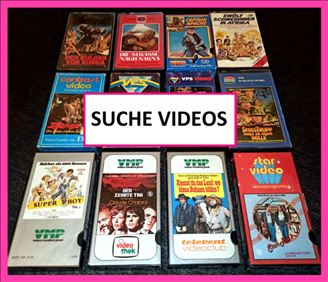 Abbildung: SUCHE alte Videokassetten auf VHS, Betamax Video und 2000
