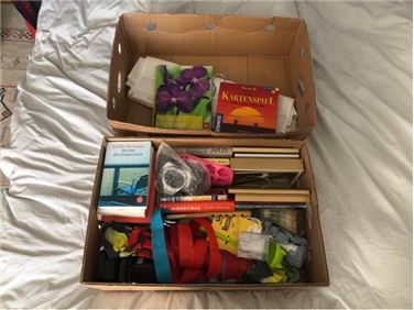 Abbildung: Flohmarkt Kiste: Bücher, Kamera und mehr