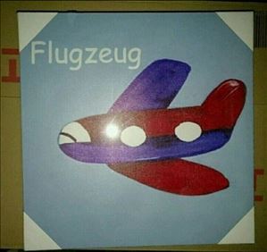 Abbildung: Keilrahmen Leinenbild Flugzeug 