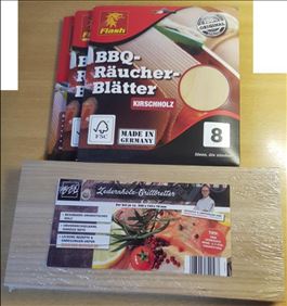 Abbildung: BBQ 24 Räucherblätter und 2 Grillbretter