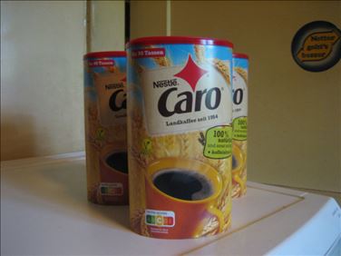 Abbildung: Original verschlossener Carokaffee in 200 Gramm Dosen