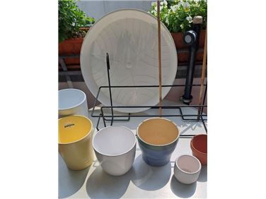 Abbildung: res. - Balkon + Garten: Tontopf,  Übertöpfe etc. (9 Teile)