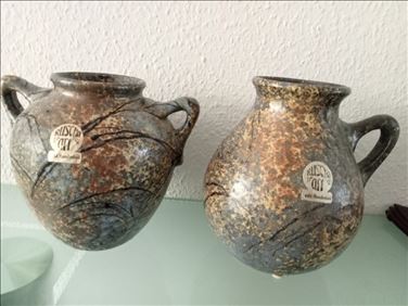 Abbildung: 2xArt Amphore (H:18,H:17 cm), Handgefertigt 