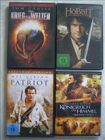 Abbildung: 4 DVDs,zwei 1x abgespielt, 2 noch unbespielt