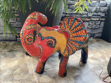 Abbildung: Unikat! Wunderschöne große Kunst Skulptur Elefant Pop-Art