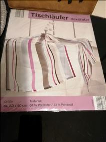 Abbildung: 1 Tischläufer neu etwas transparent 