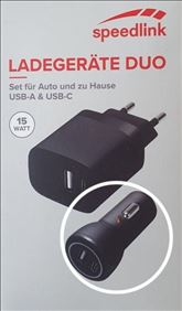 Abbildung: Adapter Ladegerät USB-A u. USB-C fürs Auto