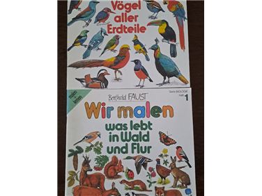 Abbildung: malen+lernen - 2 Malhefte (Wald +Flur, Vögel)
