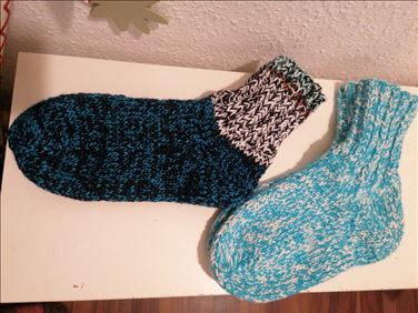 Abbildung: Handgestrickt Socken unikat neu gestrickt, gewaschen 36-39 