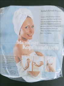 Abbildung: Neu/unbenutzt. Microfaser Haarhandtücher ,Set: 2 Stück 