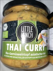 Abbildung: 2 Gläser von Little Lunch THAI CURRY vegan glutenfrei 