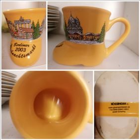 Abbildung: 1 Tasse Schuh v.2003, 1 Haarreif weihnachten