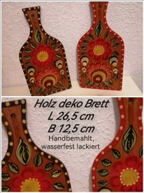 Abbildung: 2 Holzbretter Handbemahlt sehr alt DDR Ära 