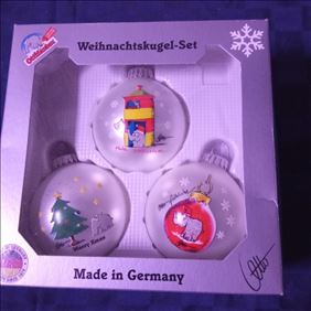 Abbildung: Ottifanten Weihnachtskugeln NEU geg. 1 x 500 gr. Kaffeebohne