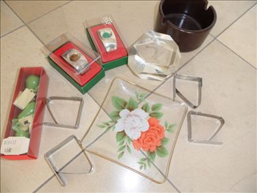 Abbildung: Serviettenringe, Tischtuchhalter, gr. Vase