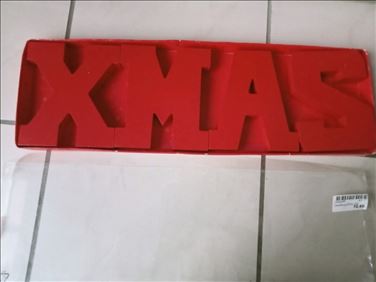 Abbildung: Schriftzug Xmas aus Holz 