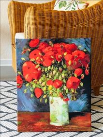 Abbildung: Poster Mohnblumen van Gogh 40x50 / Leinwand auf Holzrahmen