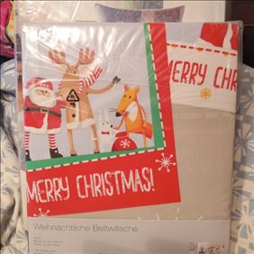 Abbildung: 2 x Winter Bettwäsche 135x200 geg Kaffeebohnen