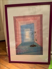 Abbildung: Aquarell Pflanze am Fenster