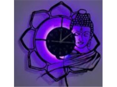 Abbildung: Wanduhr Buddha aus Vinyl 