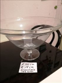 Abbildung: Glasschale auf 1 Fuß DDR DDR Ära vintag guter Zustand 