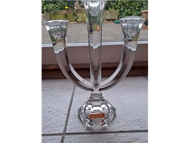 Abbildung: Vintage Nachtmann Bleikristall-Kerzenleuchter dreiarmig