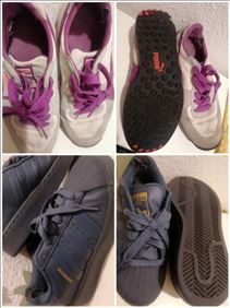 Abbildung: Puma Schuhe 39, Adidas Schuhe 38 gern oft getragen 