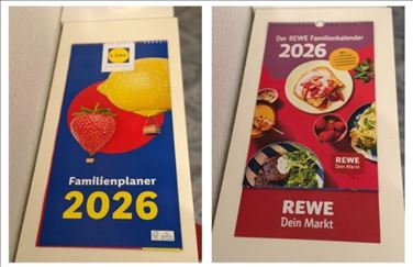Abbildung: Familien-Kalender von Lidl oder Rewe 