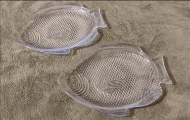 Abbildung: 2 Glasplatten in Fischform