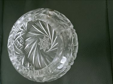 Abbildung: Vintage Geschliffenen Kristall Aschenbecher,D:17,5 cm