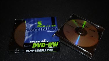 Abbildung: 5 DVD-RW Platinum Speed 4x 