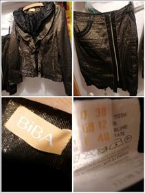 Abbildung: Rock und Jacke braun glitzer gr. L