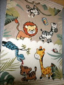 Abbildung: Kinderteppich Tiere von Paco Home 120x170