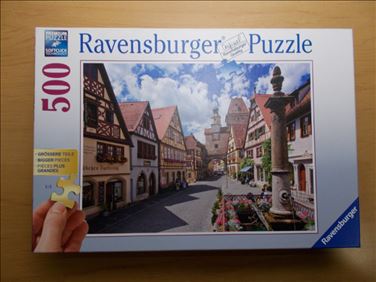 Abbildung: Vollständiges Puzzle Stadtansicht Rothenburg ob der Tauber