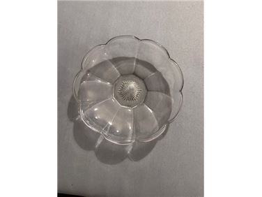 Abbildung: große flache glasschale