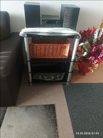 Abbildung: Hifi-Glasmöbel/schwarzes Rauchglas