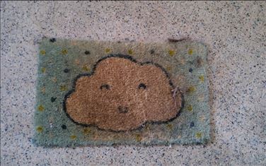 Abbildung: Verschenke eine kleine gebrauchte Fußmatte