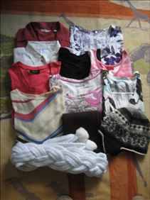 Abbildung: Blusen, LA- und KA-Shirts ect. Gr. 34-38, 12-teilig