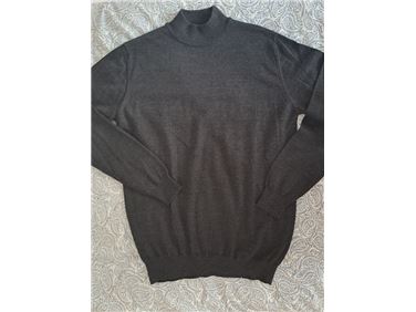 Abbildung: Stehbund-Pullover für Herren von Walbusch (Gr. 50, dkl-grau)