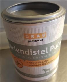 Abbildung: Mariendistelpulver für Hund UND Katze von GRAU,Leberstärkung